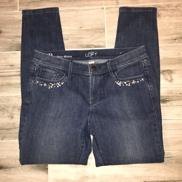 Ann Taylor Denim - Ann Taylor Loft 6P Modern Skinny Jeans med wash